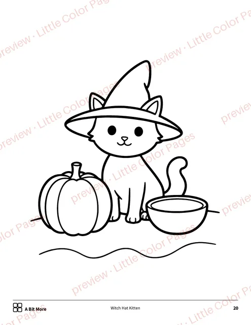 A Bit More coloring page, page 20 of the Halloween Coloring Set, shown small with a preview mark