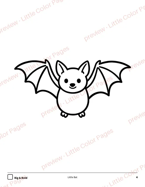 Big & Bold coloring page, page 4 of the Halloween Coloring Set, shown small with a preview mark