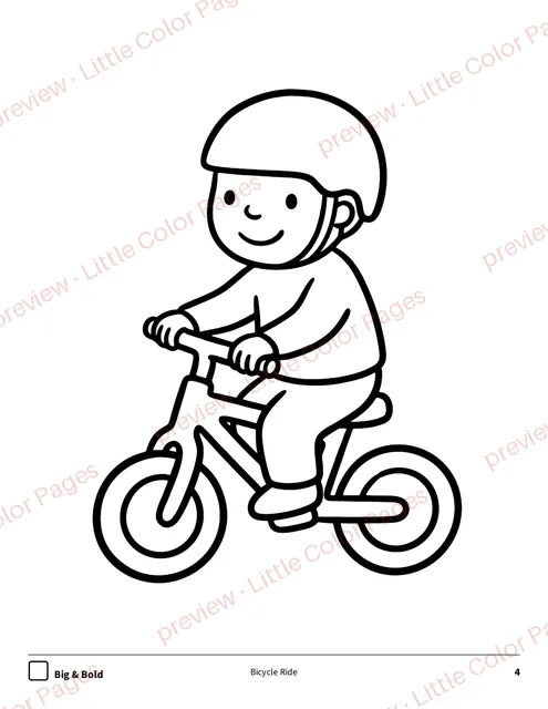Big & Bold coloring page, page 4 of the Sports and Play Coloring Box, shown small with a preview mark