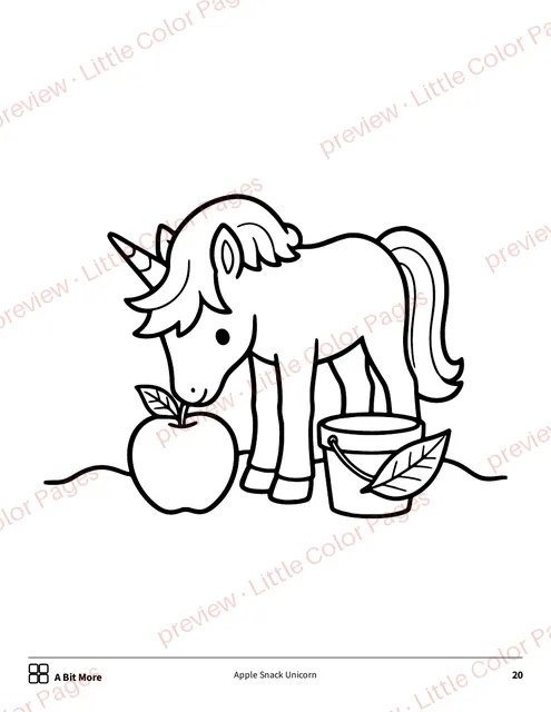 A Bit More coloring page from the Unicorns Coloring Box
